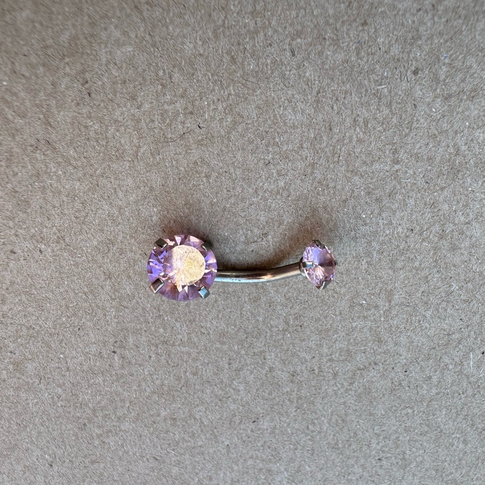 Pink Belly Button Piercing